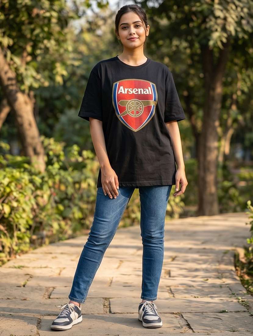 women front print short sleeve oversized t-shirt - 22502488 -  Standard Image - 3