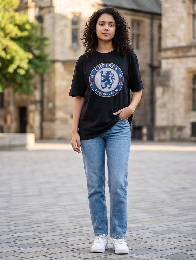 women front print short sleeve oversized t-shirt - 22502489 -  Standard Image - 3