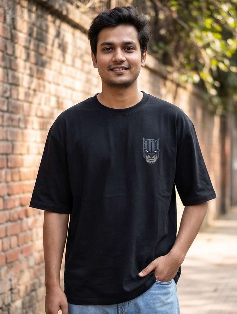 men placement print short sleeve oversized t-shirt