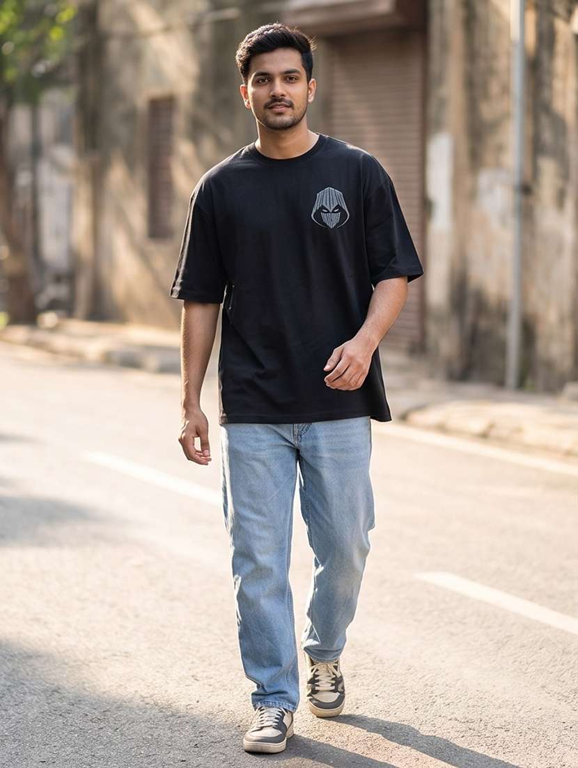 men placement print short sleeve oversized t-shirt - 22502547 -  Standard Image - 3