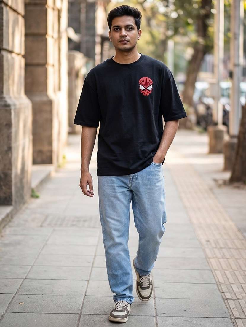 men placement print short sleeve oversized t-shirt - 22502548 -  Standard Image - 3