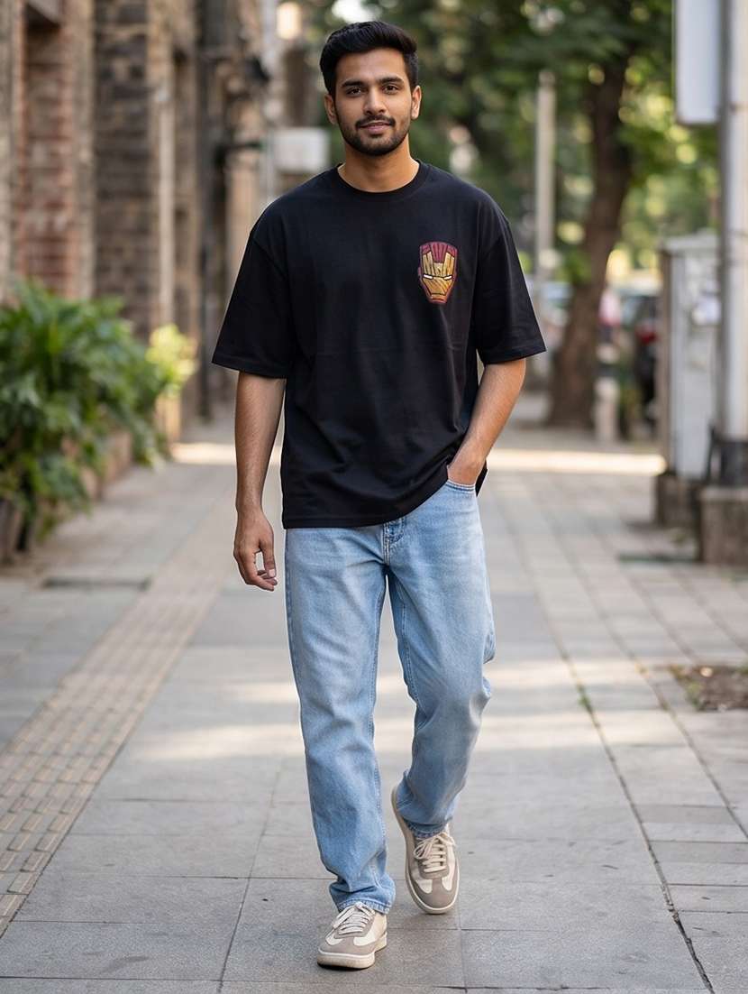men placement print short sleeve oversized t-shirt - 22502551 -  Standard Image - 3