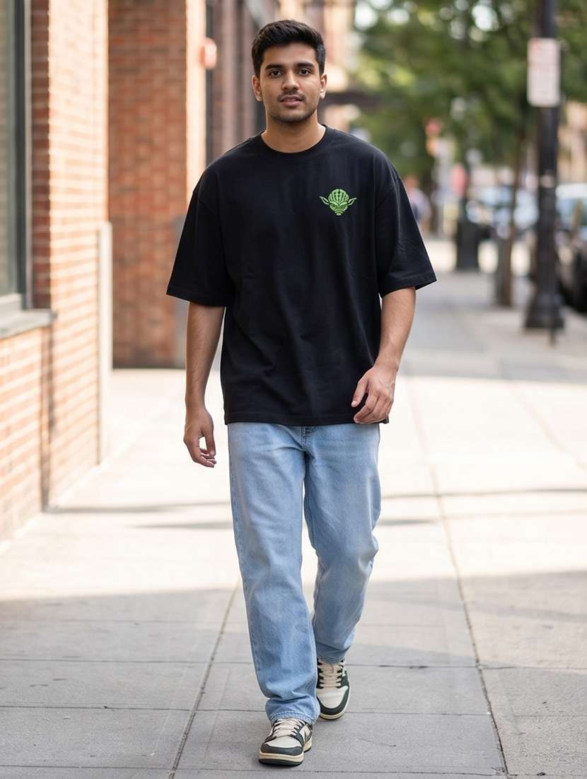 men placement print short sleeve oversized t-shirt - 22502561 -  Standard Image - 3