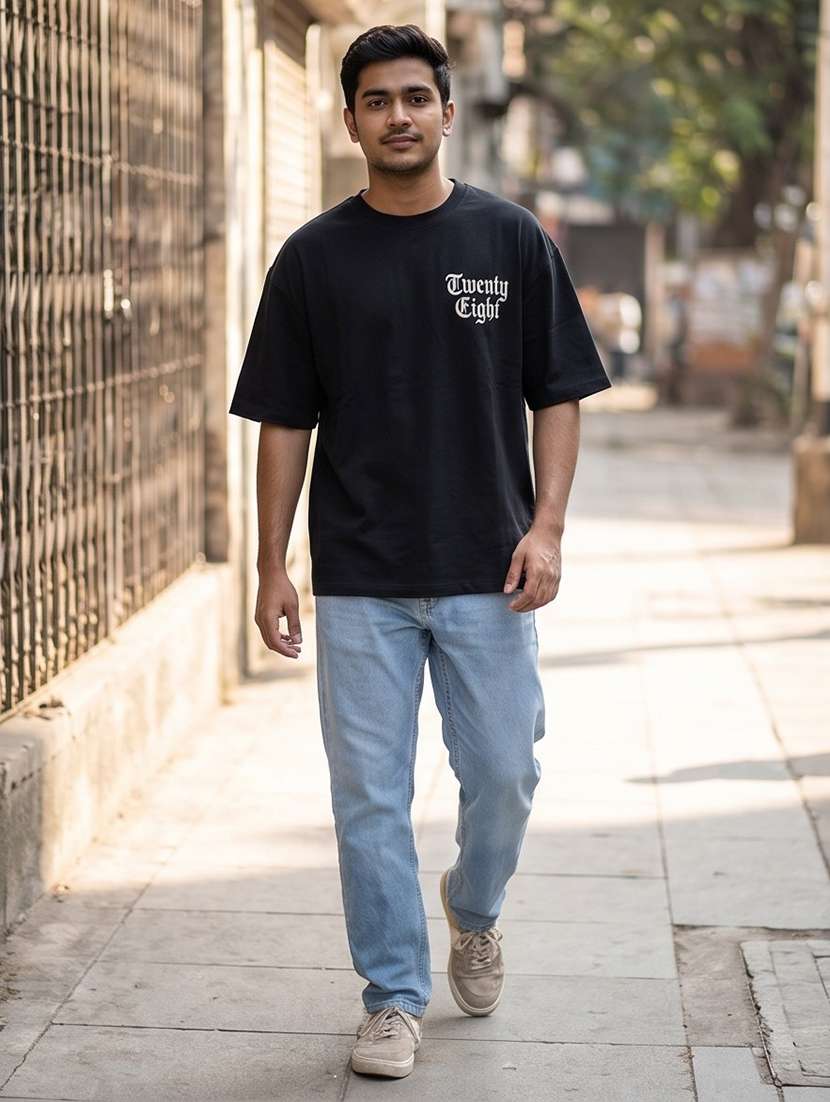 men placement print short sleeve oversized t-shirt - 22502574 -  Standard Image - 3