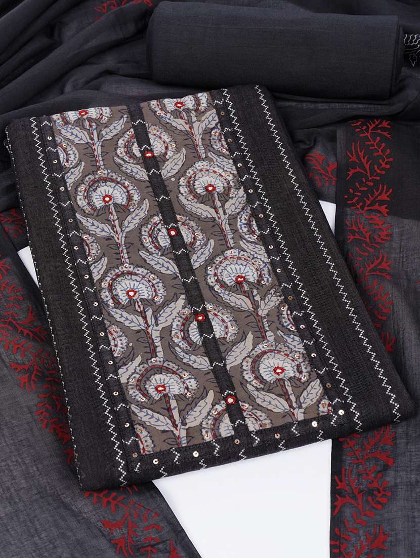 women self design unstitched suit set