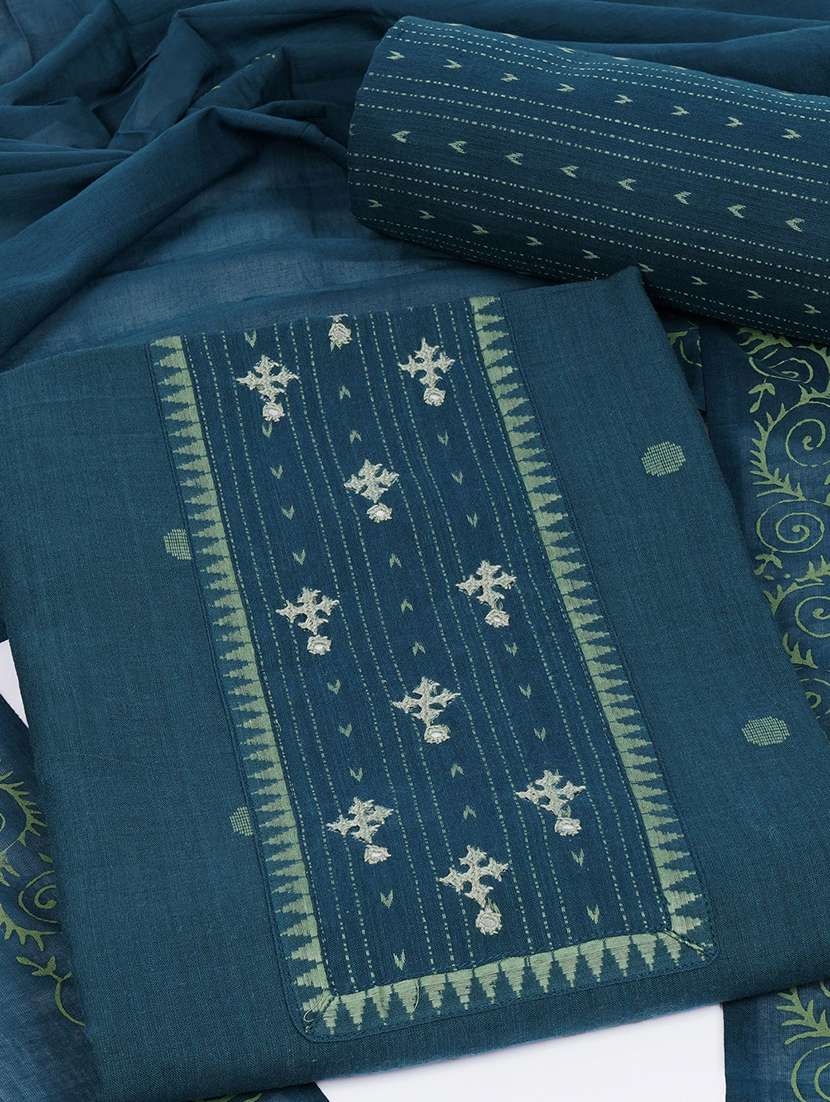 women self design unstitched suit set