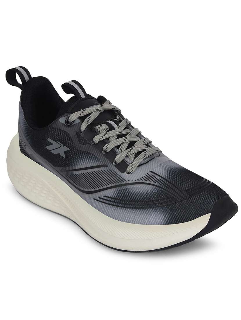 men printed lace up sport shoes