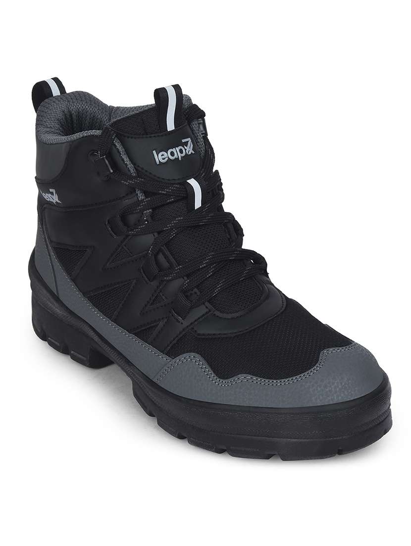 men color block lace up sport shoes