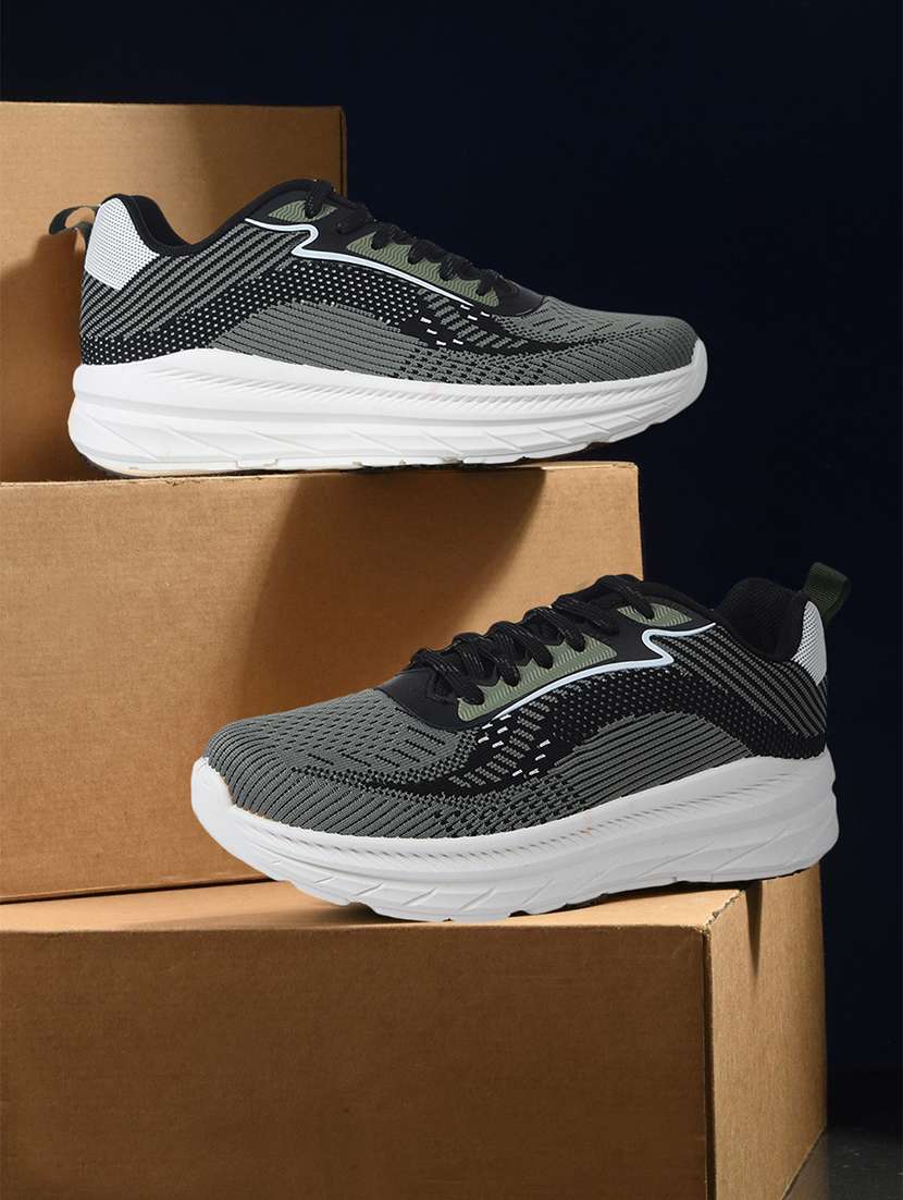 men olive slip on sport shoe