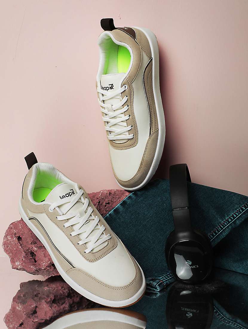 men color block lace up sneaker