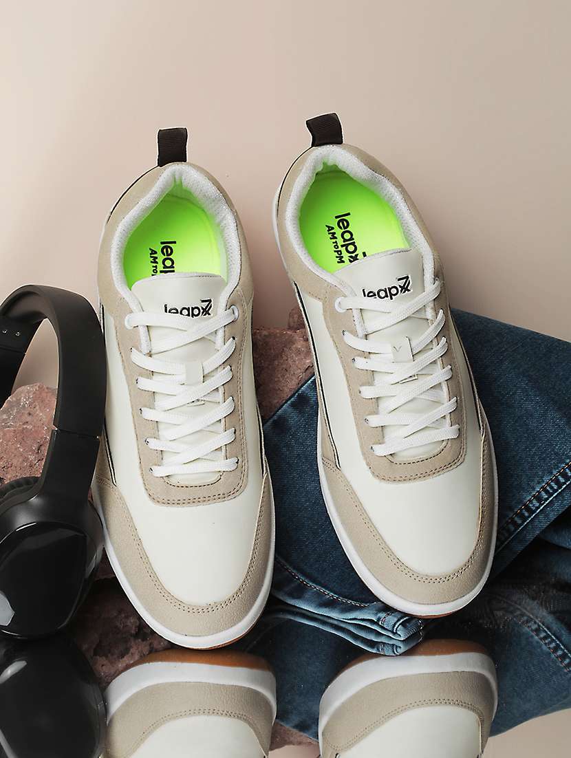 men color block lace up sneaker