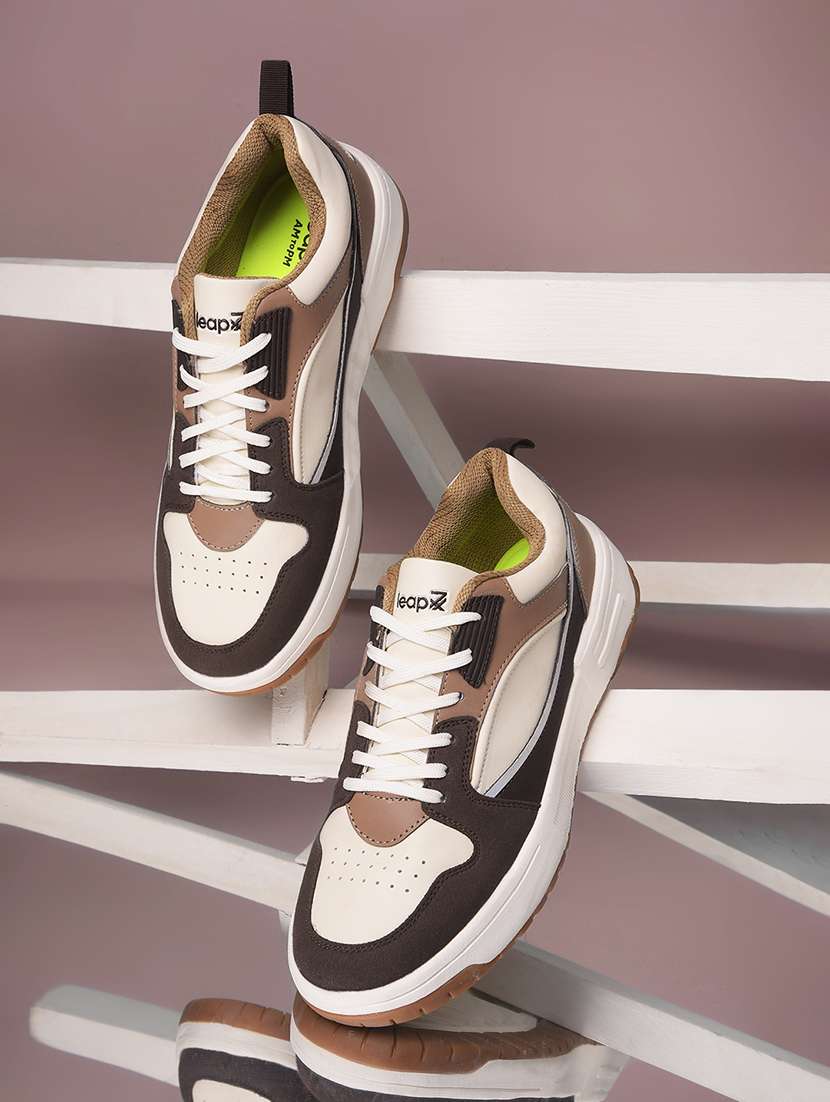 men color block lace up sneaker