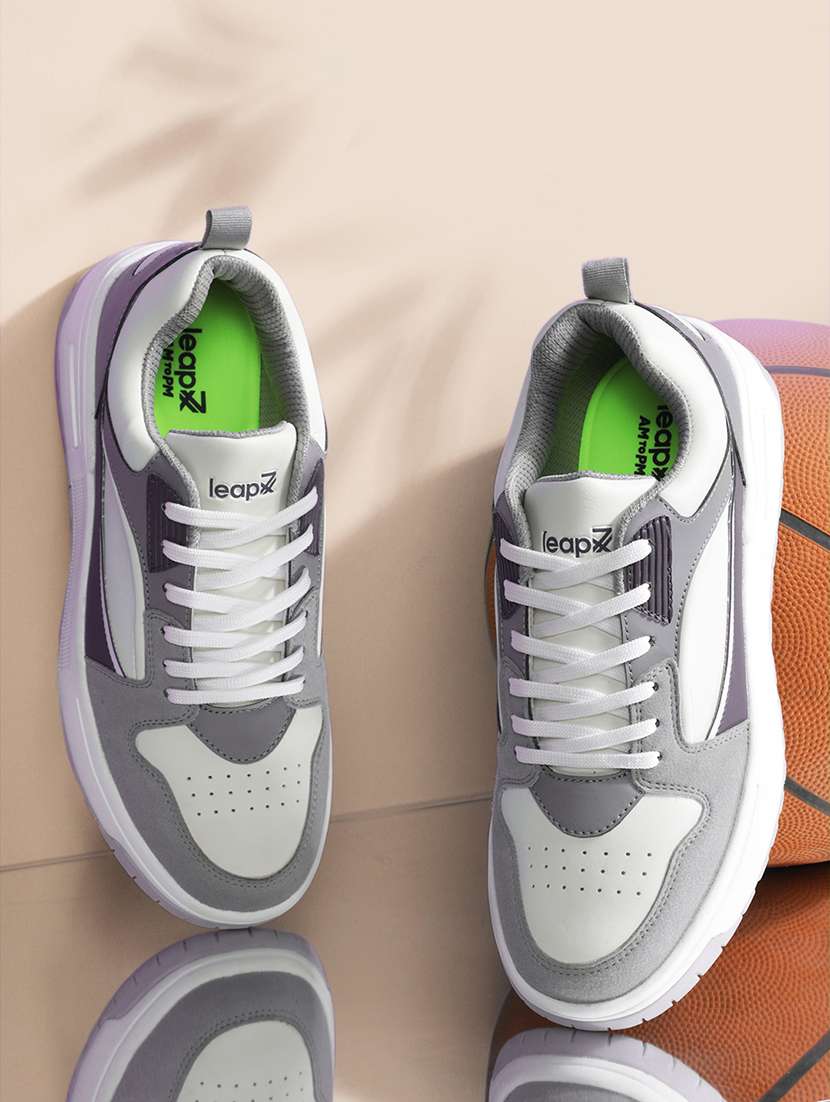men color block lace up sneaker