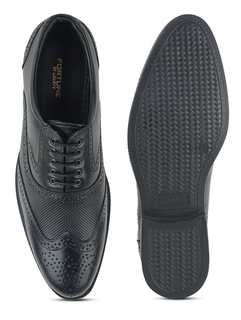 men black lace-up brouge - 22502703 -  Standard Image - 5