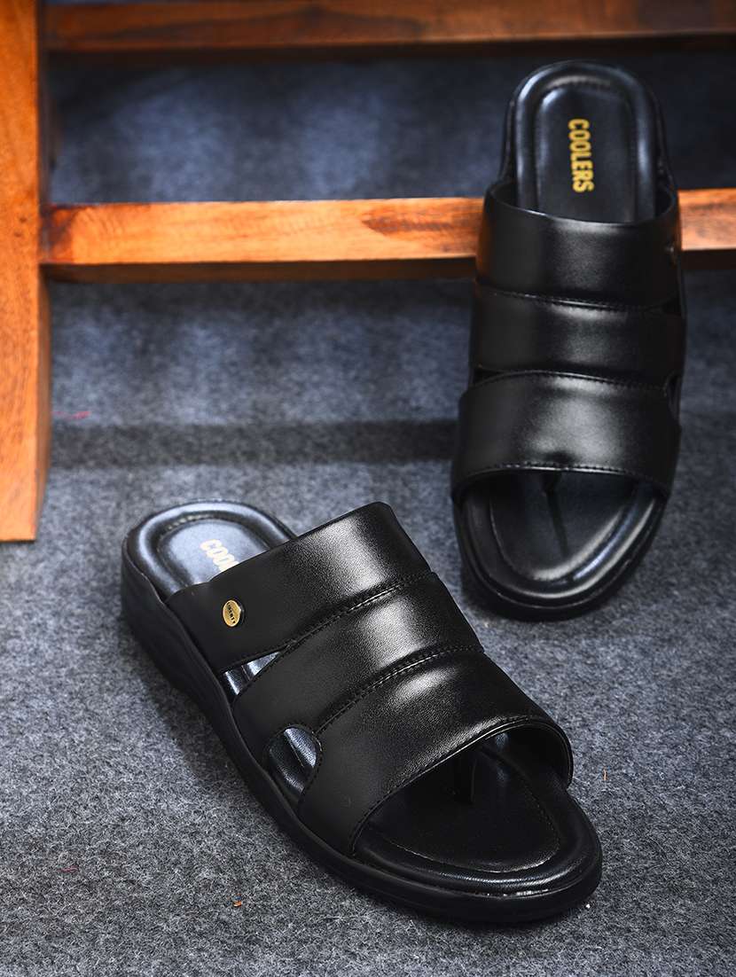 men black slip on sandal
