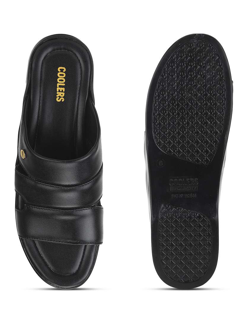 men black slip on sandal - 22502704 -  Standard Image - 5