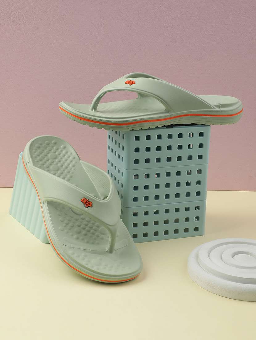 men solid toe separator slipper