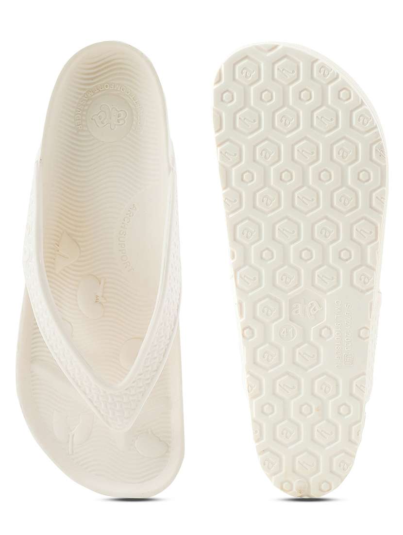men cream toe separator slipper - 22502715 -  Standard Image - 5