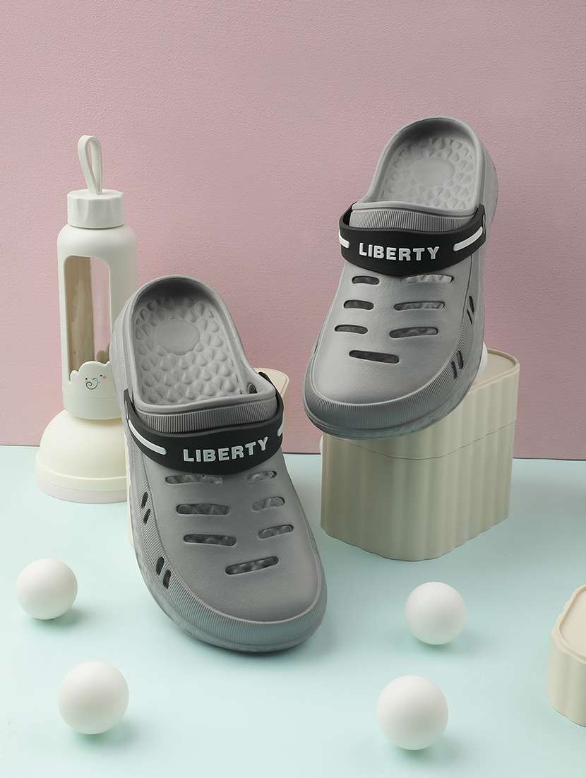 men grey slip on clog