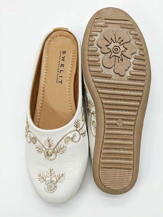 women embroidered slip on mules - 22502783 -  Standard Image - 3