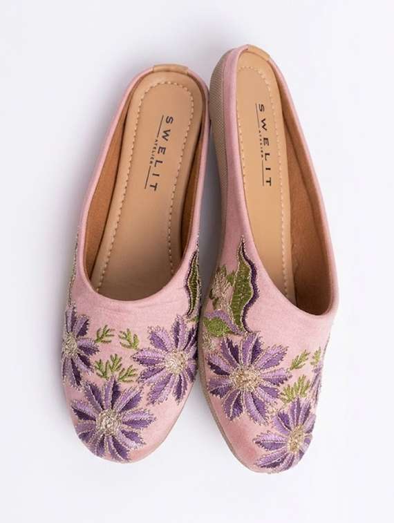 women embroidered slip on mules - 22502788 -  Standard Image - 3