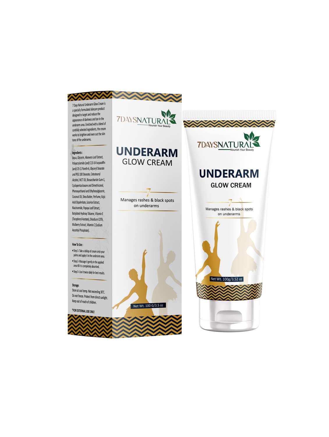 7daysnatural underarm whitening cream 100ml