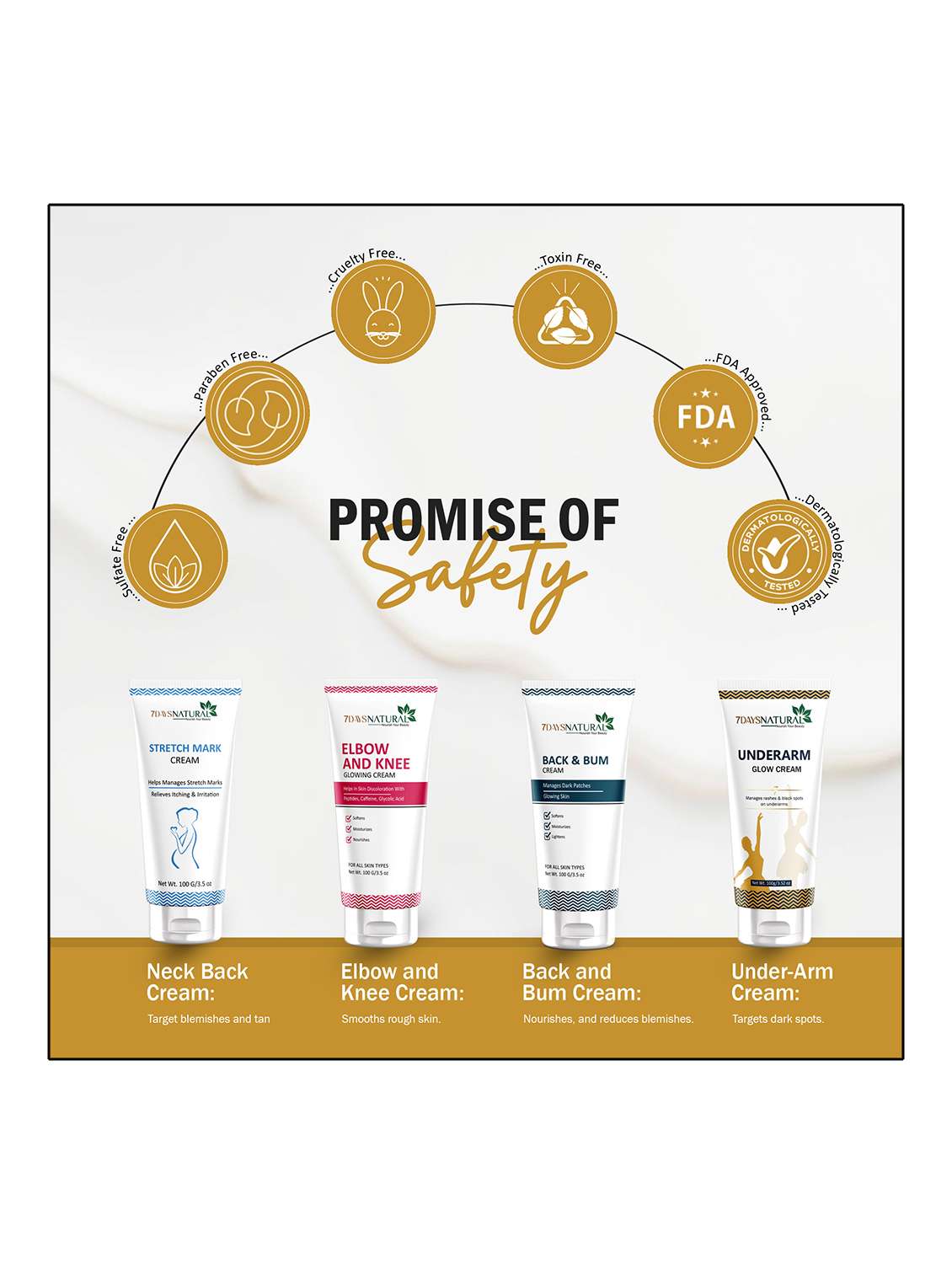 7daysnatural underarm whitening cream 100ml - 22502927 -  Standard Image - 3