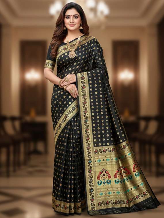 women self design paithani saree with blouse