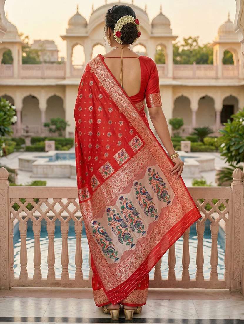 women self design paithani saree with blouse - 22502966 -  Standard Image - 3