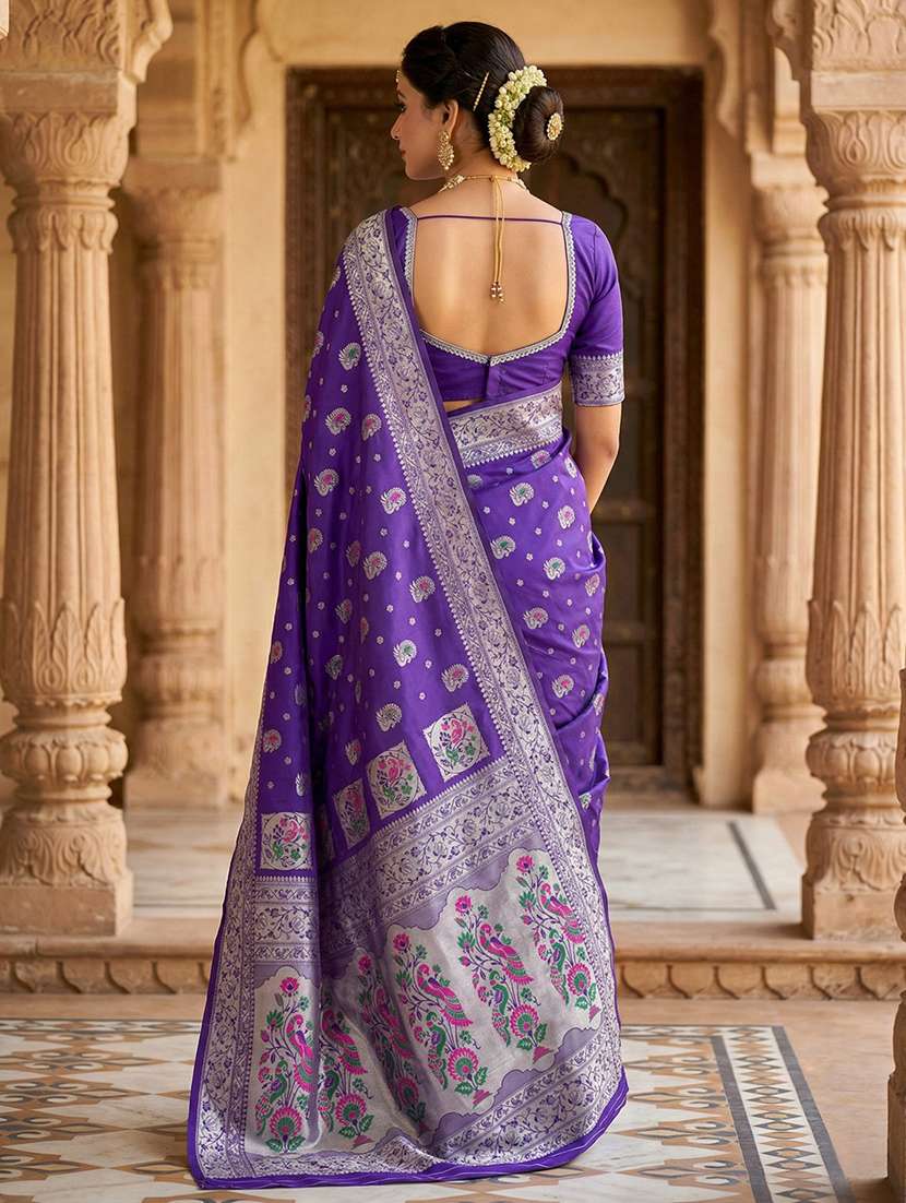 women self design paithani saree with blouse - 22502968 -  Standard Image - 3