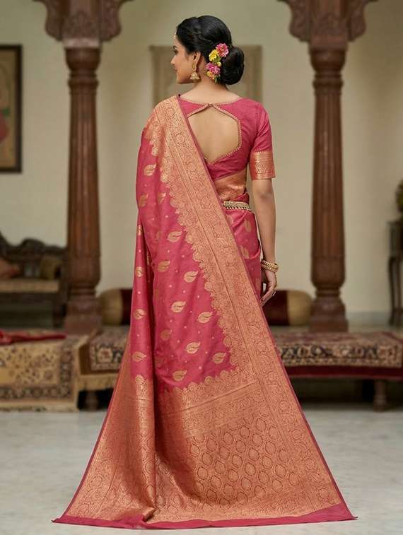 women self design banarasi saree with blouse - 22503027 -  Standard Image - 3