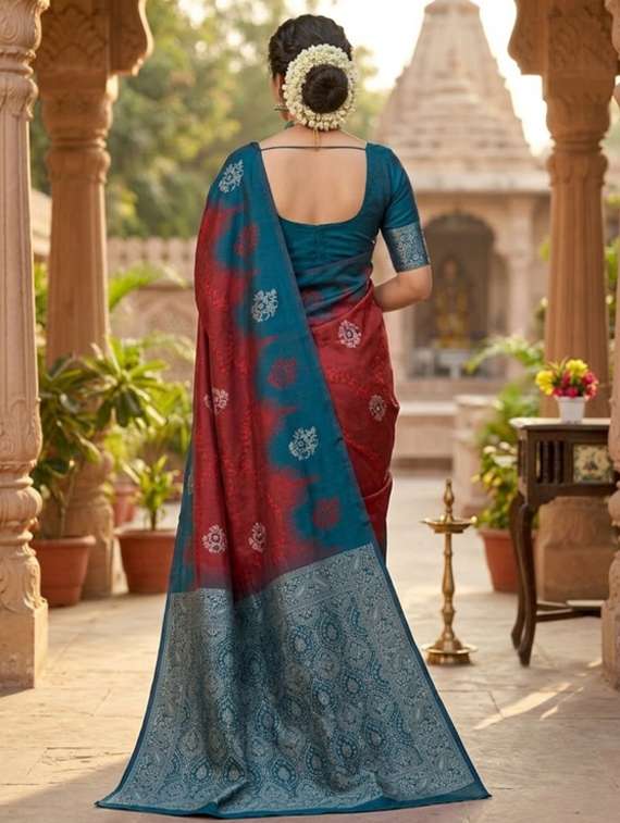 women self design banarasi saree with blouse - 22503063 -  Standard Image - 3