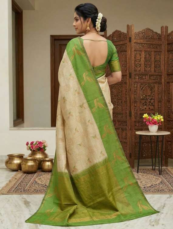 women self design banarasi saree with blouse - 22503067 -  Standard Image - 3