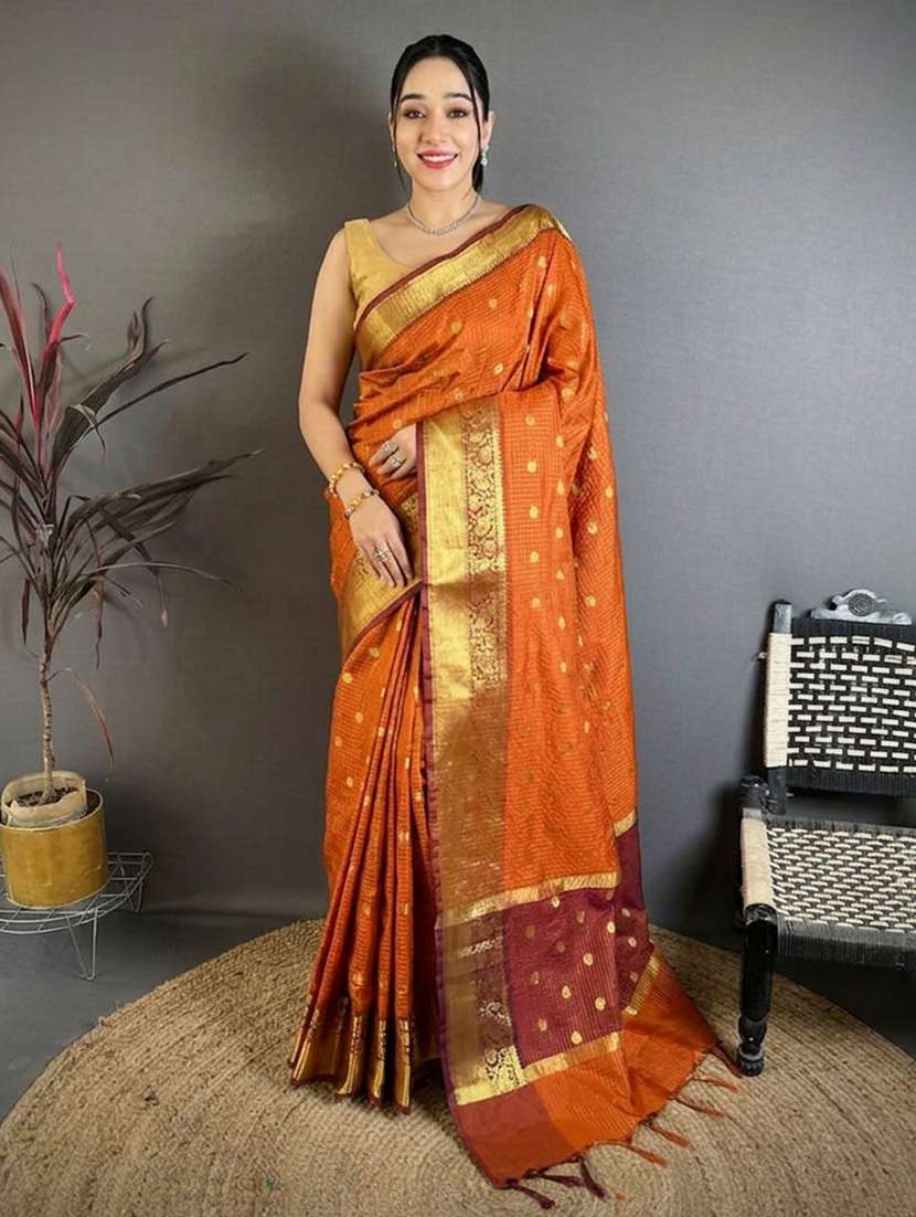 women self design bordered saree with blouse