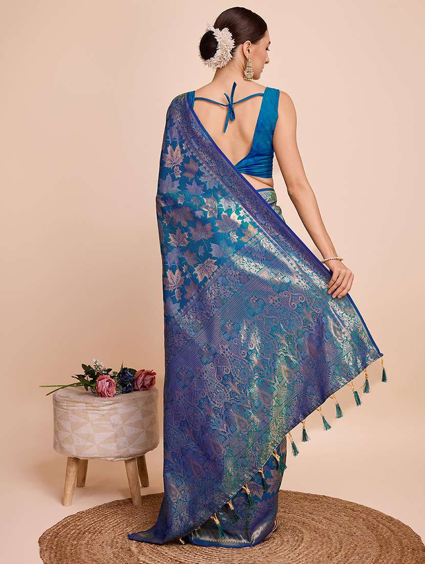 Women Self Design Banarasi Saree With Blouse - 22503181 -  Standard Image - 3