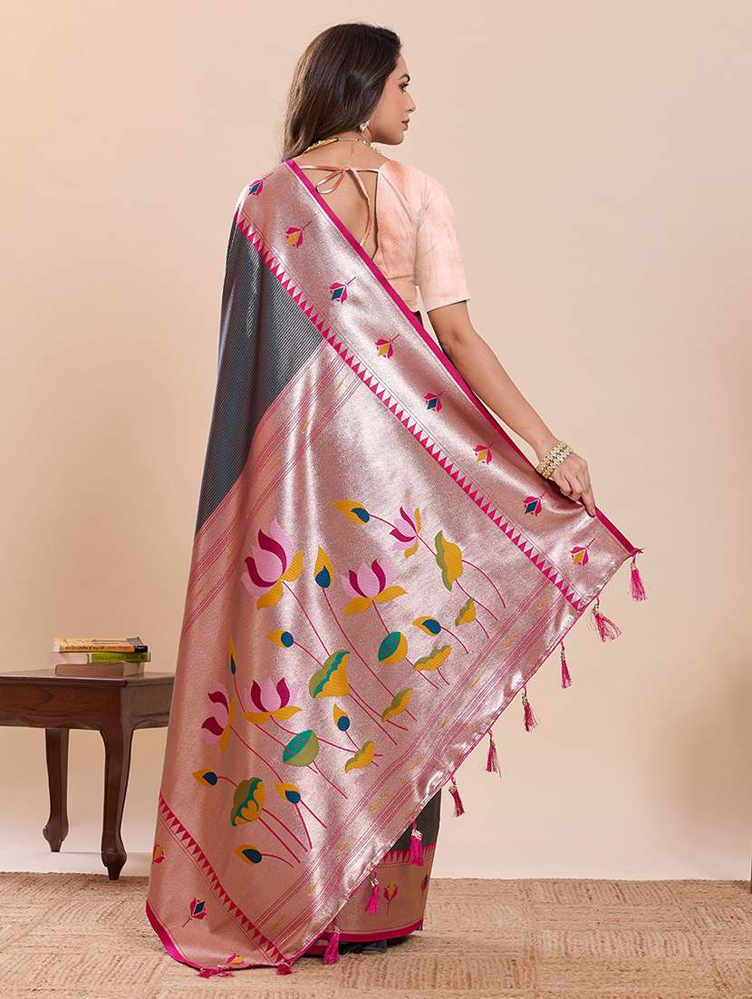 women self design paithani saree with blouse - 22503301 -  Standard Image - 3