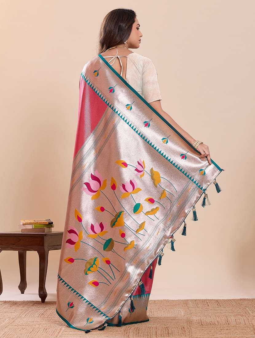 women self design paithani saree with blouse - 22503302 -  Standard Image - 3