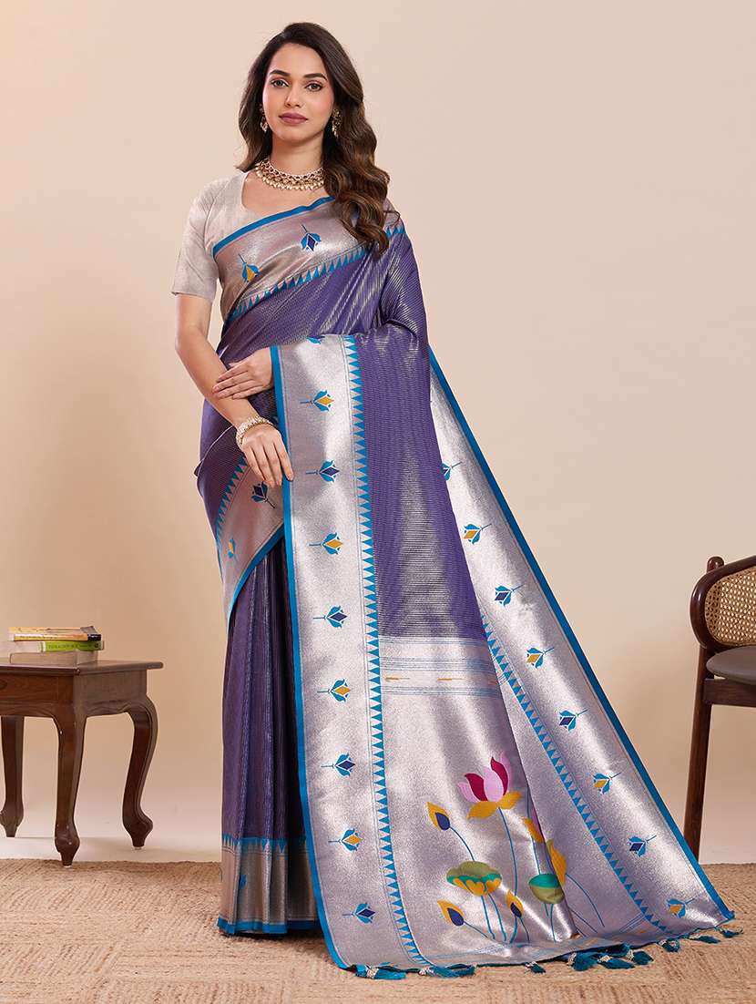 women self design paithani saree with blouse