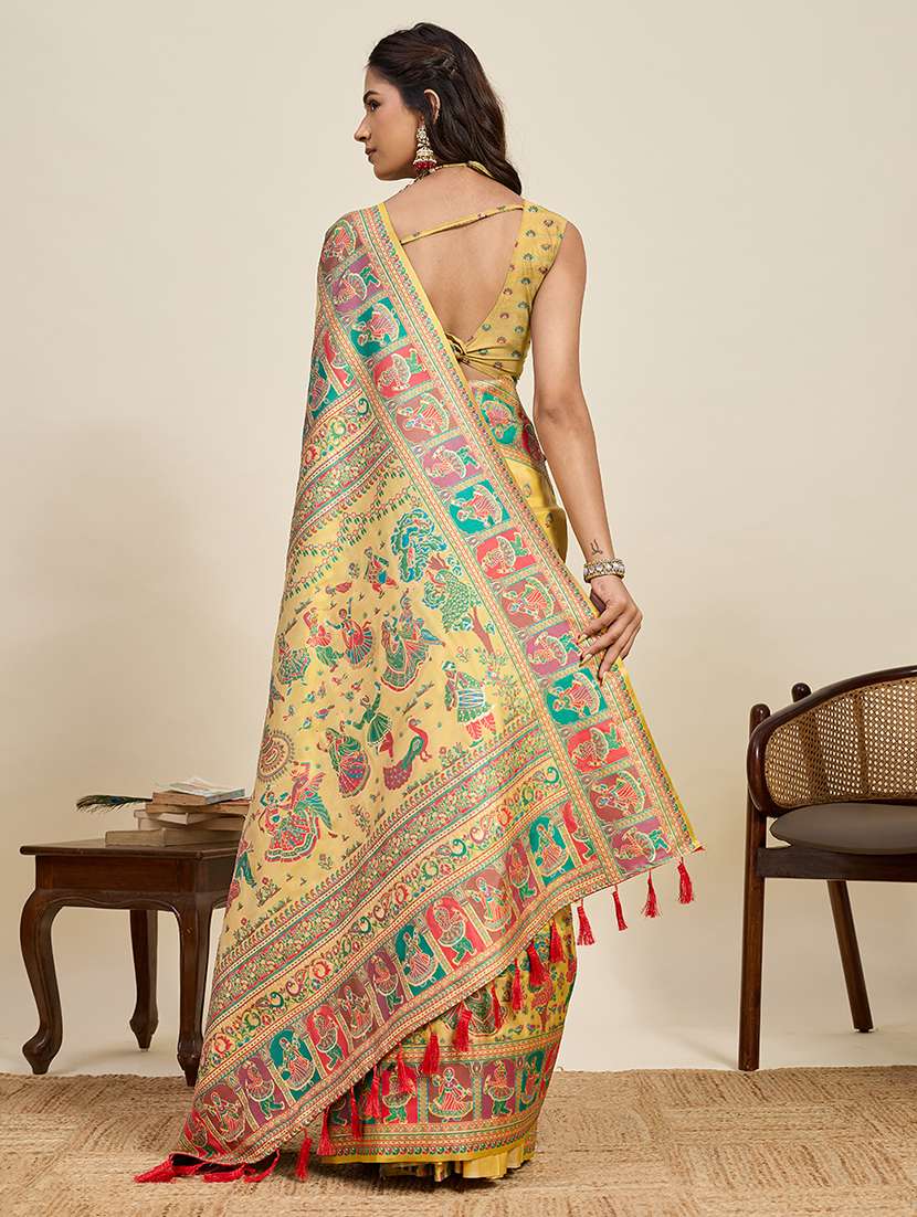 women self design bordered saree with blouse - 22503305 -  Standard Image - 3