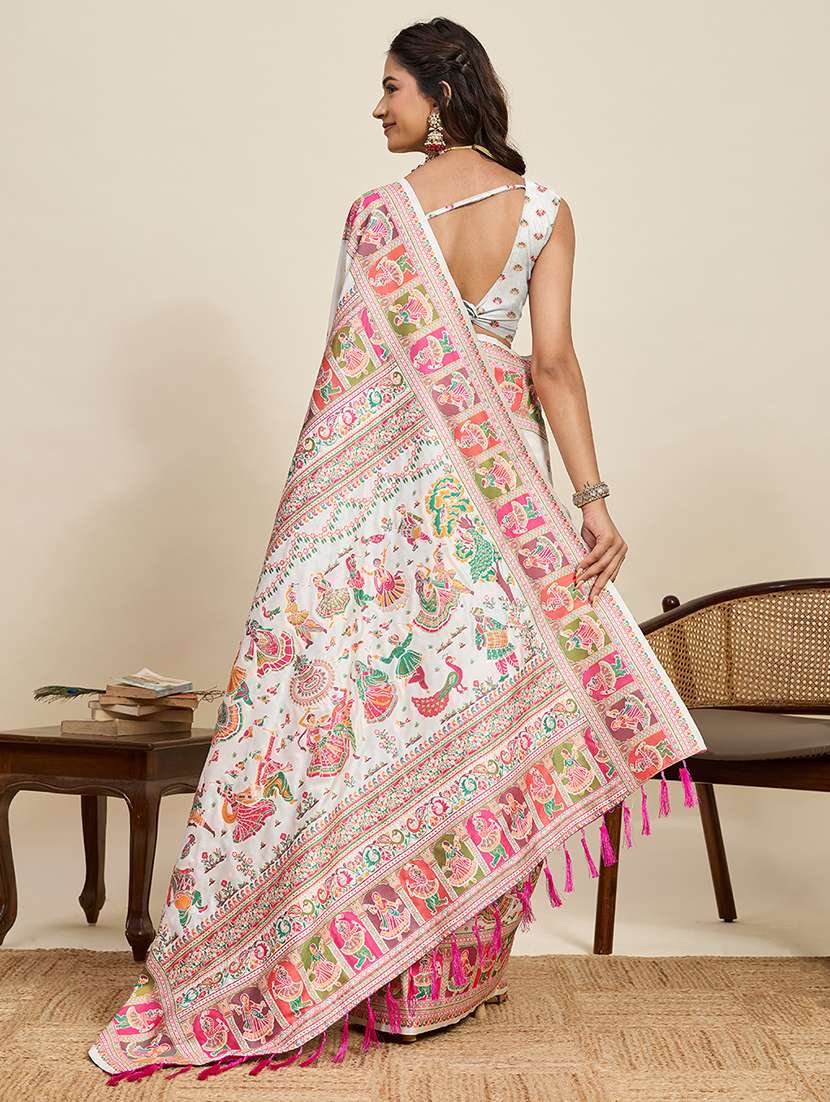 women self design bordered saree with blouse - 22503306 -  Standard Image - 3