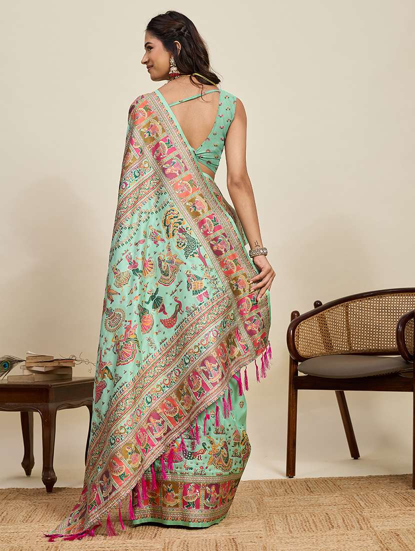 women self design bordered saree with blouse - 22503308 -  Standard Image - 3