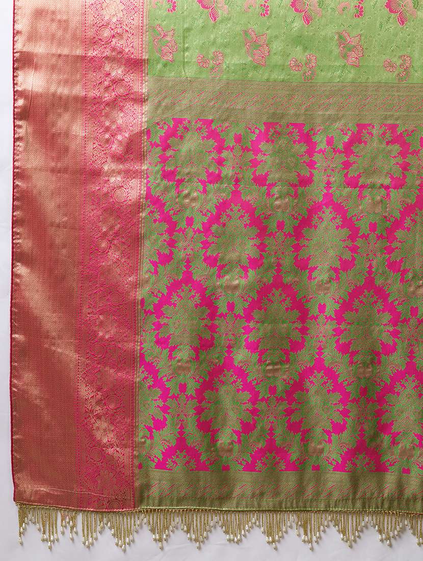 Women Self Design Kanjivaram Saree With Blouse - 22503309 -  Standard Image - 5