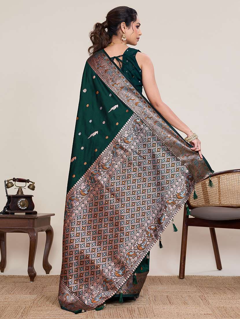 women self design banarasi saree with blouse - 22503315 -  Standard Image - 3