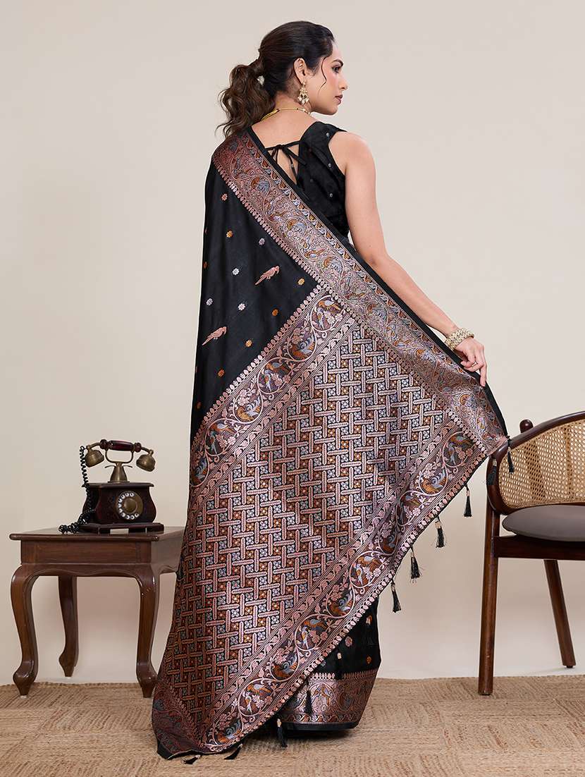women self design banarasi saree with blouse - 22503316 -  Standard Image - 3