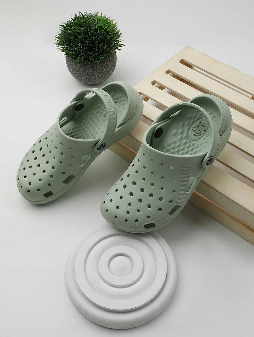 women solid slip on clogs