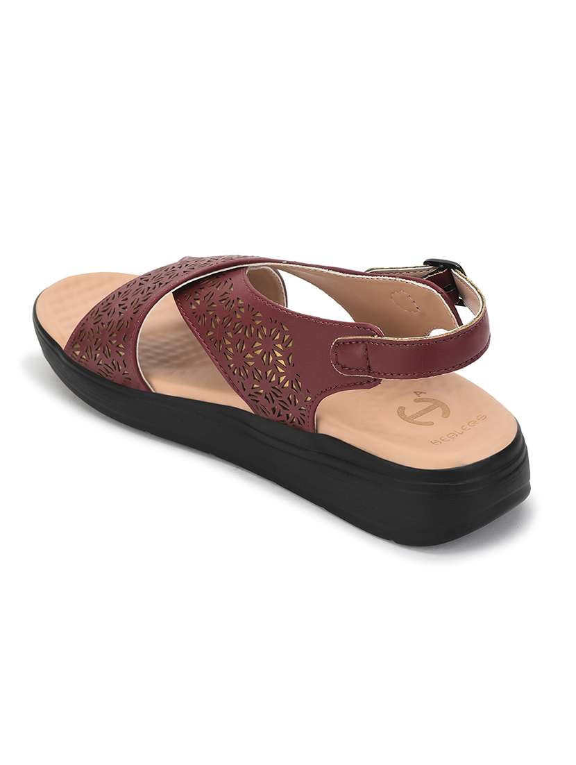women cut work back strap sandal - 22503412 -  Standard Image - 3