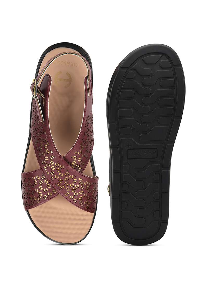 women cut work back strap sandal - 22503412 -  Standard Image - 5