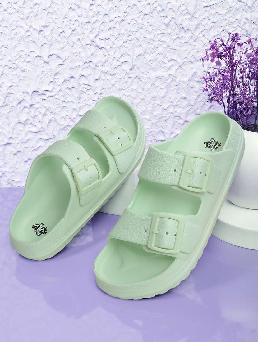 women solid open toe slippers