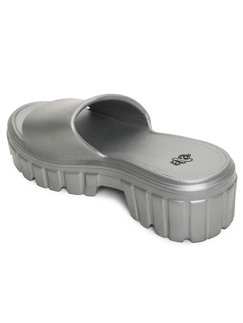 women solid slip on sliders - 22503455 -  Standard Image - 3
