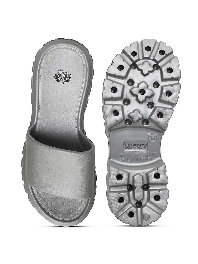 women solid slip on sliders - 22503455 -  Standard Image - 5